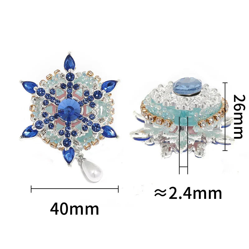 Snowflake Water Drill Beads Rotating Beads Random Color Mixing (can Be Rotated)