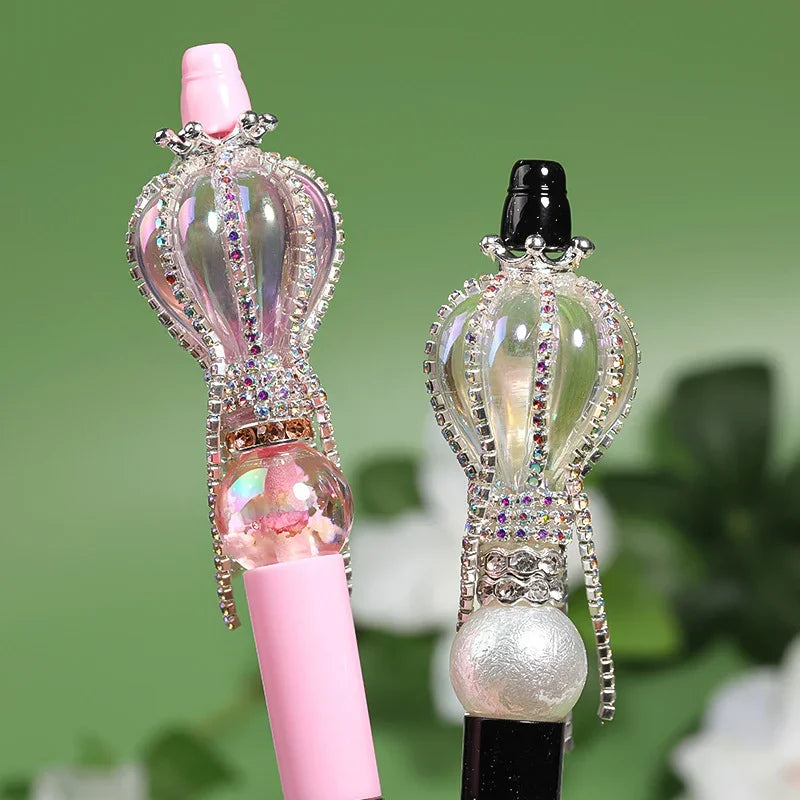 Rhinestone Crown Hot Air Balloon Acrylic Beads