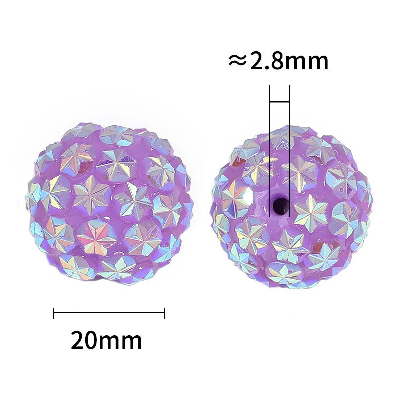Resin Diamond Snowflake Acrylic Beads Loose Beads (random Color Mixing)