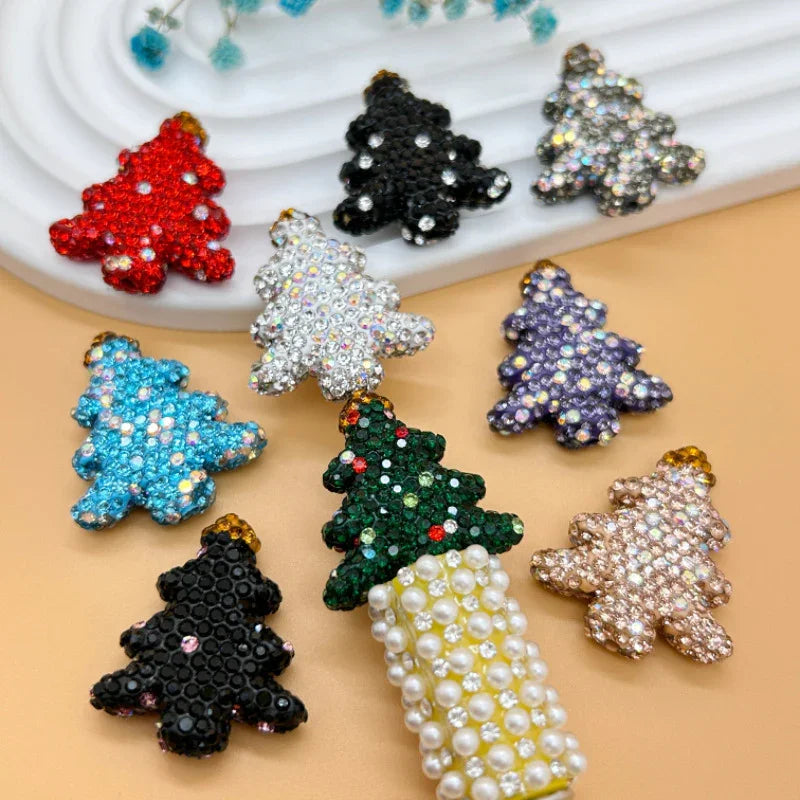 Christmas Tree Soft Clay Beads Drilled Straight Hole Beads