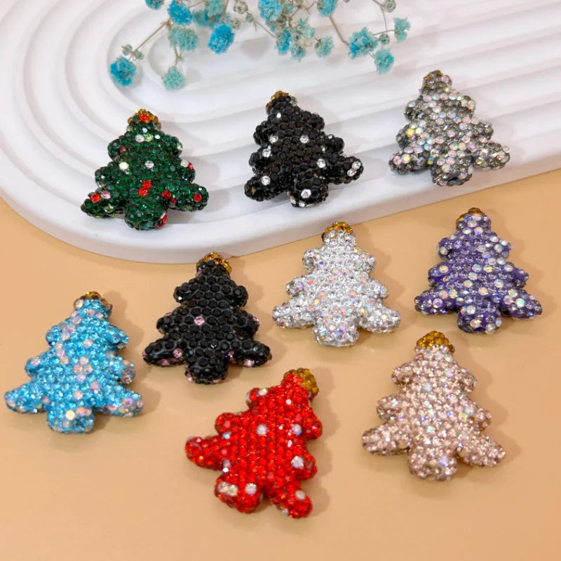 Christmas Tree Soft Clay Beads Drilled Straight Hole Beads