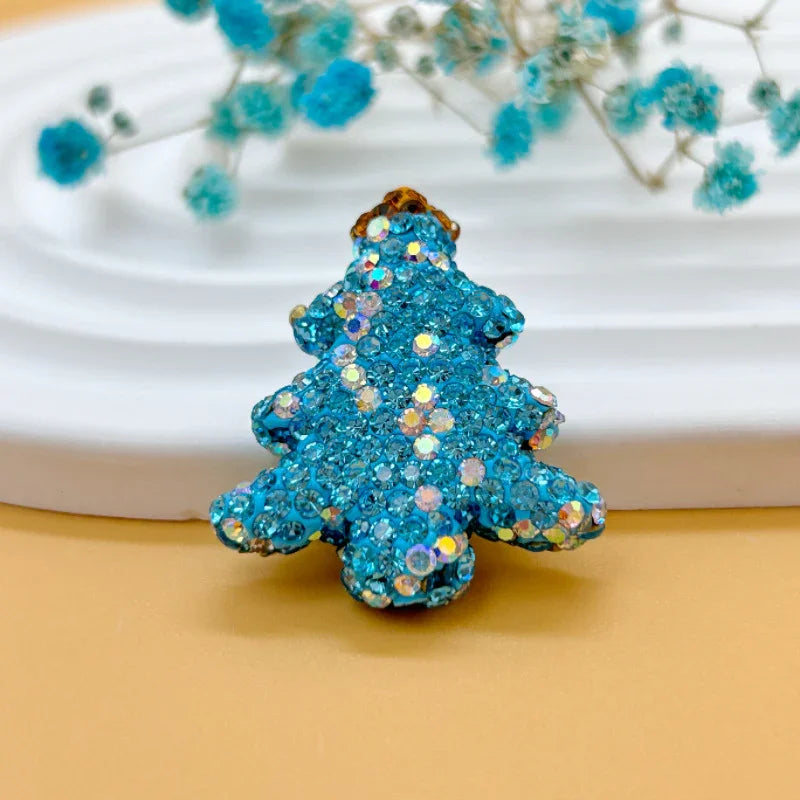 Christmas Tree Soft Clay Beads Drilled Straight Hole Beads