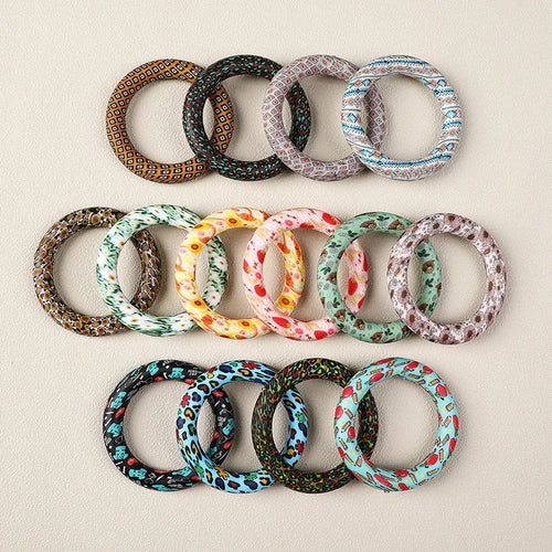Flower Printing Silicone Circle 65mm Water Transfer Ring