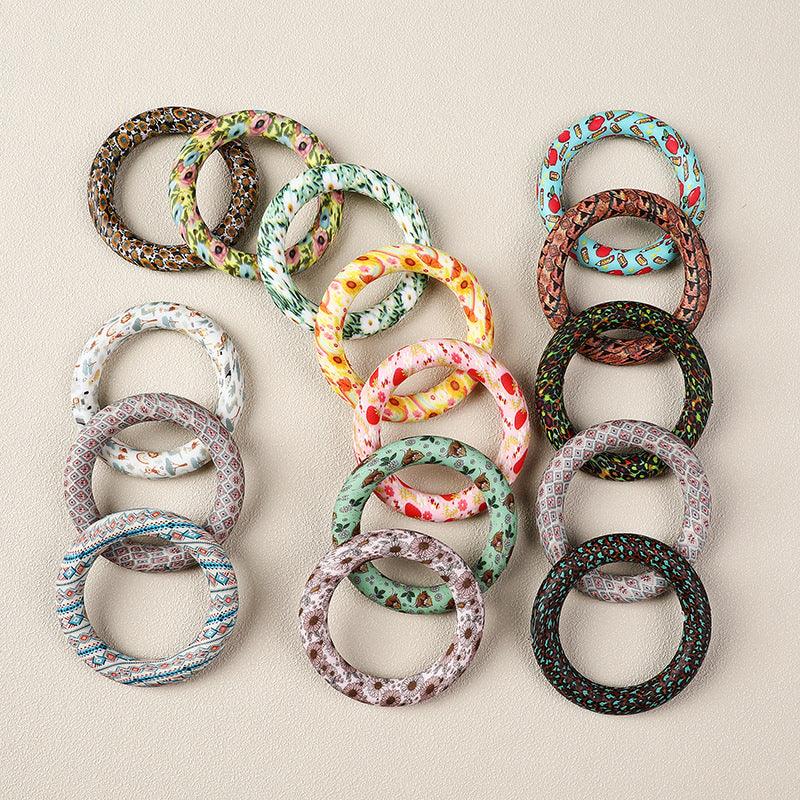 Flower Printing Silicone Circle 65mm Water Transfer Ring