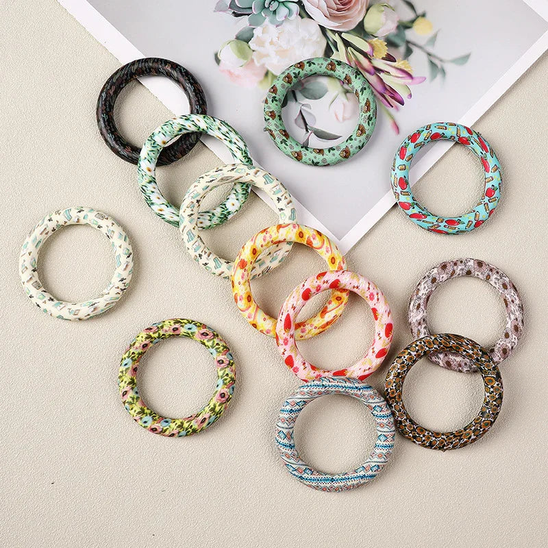 Flower Printing Silicone Circle 65mm Water Transfer Ring