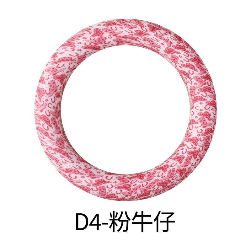 Flower Printing Silicone Circle 65mm Water Transfer Ring