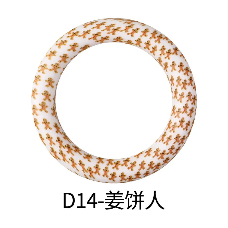 Flower Printing Silicone Circle 65mm Water Transfer Ring
