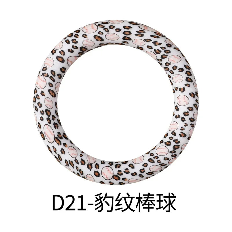 Flower Printing Silicone Circle 65mm Water Transfer Ring