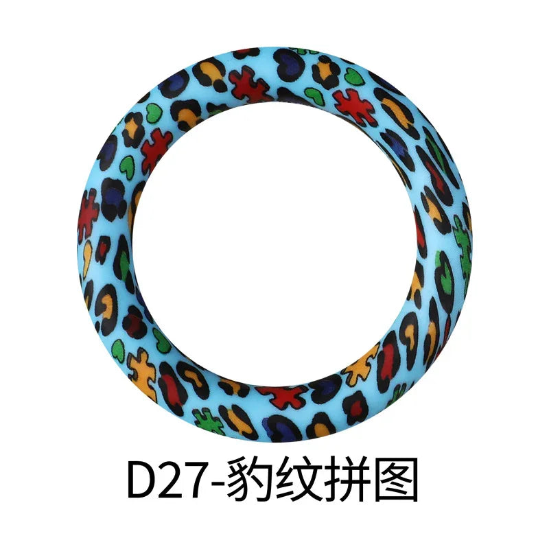 Flower Printing Silicone Circle 65mm Water Transfer Ring
