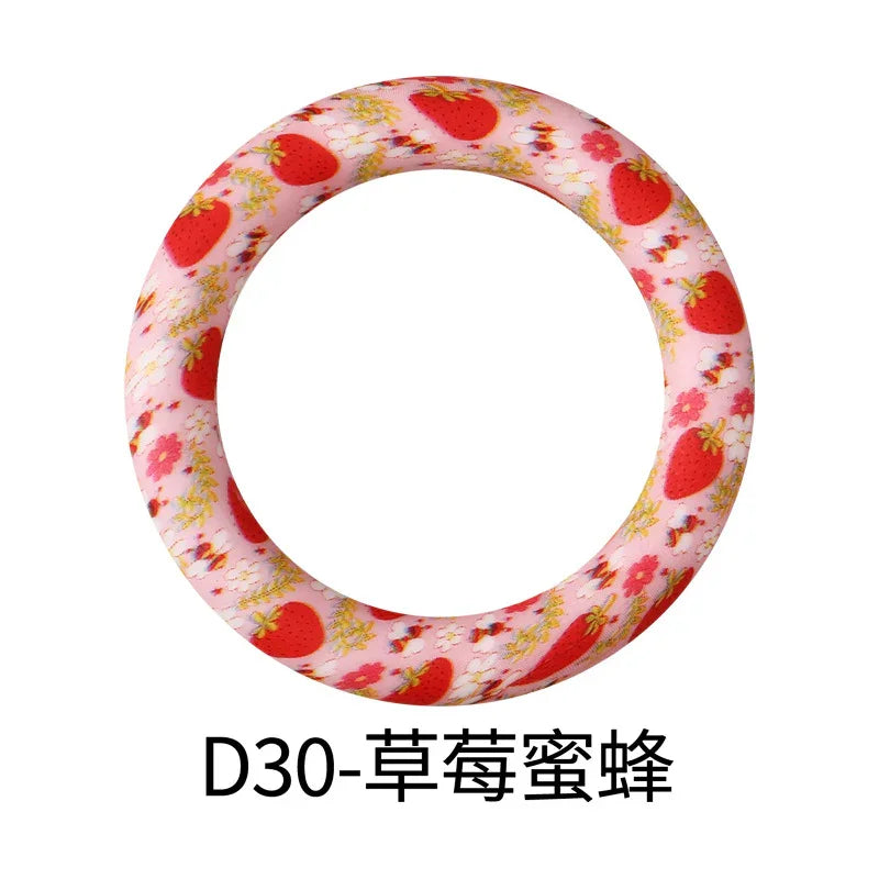 Flower Printing Silicone Circle 65mm Water Transfer Ring