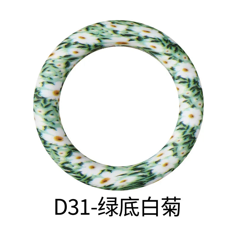 Flower Printing Silicone Circle 65mm Water Transfer Ring