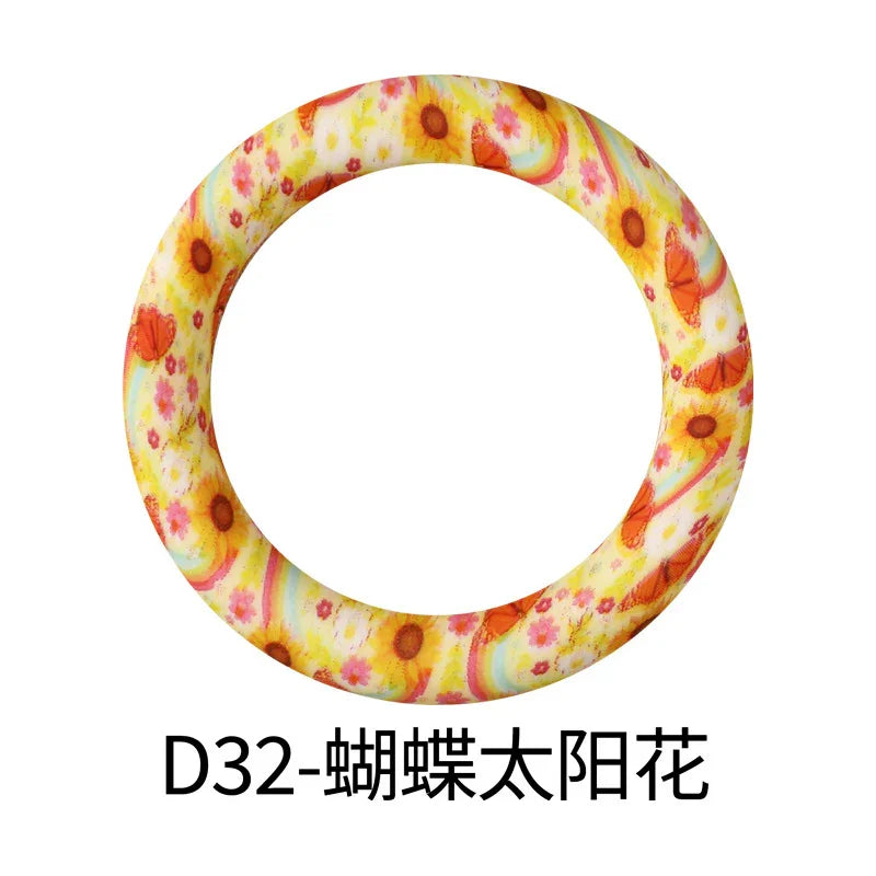 Flower Printing Silicone Circle 65mm Water Transfer Ring