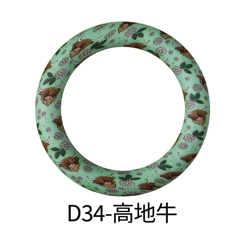 Flower Printing Silicone Circle 65mm Water Transfer Ring