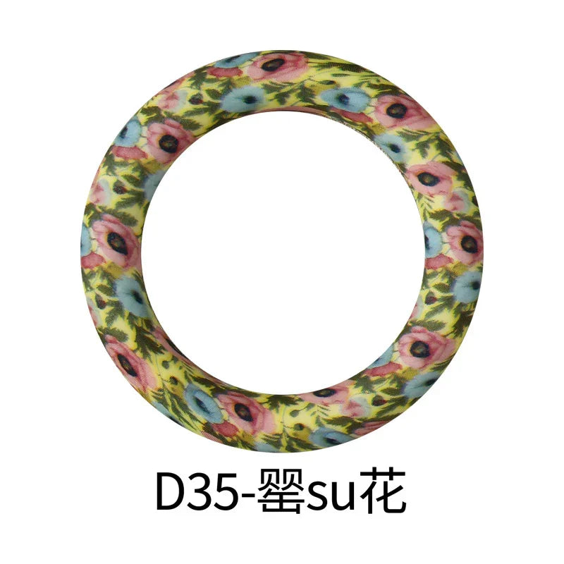 Flower Printing Silicone Circle 65mm Water Transfer Ring