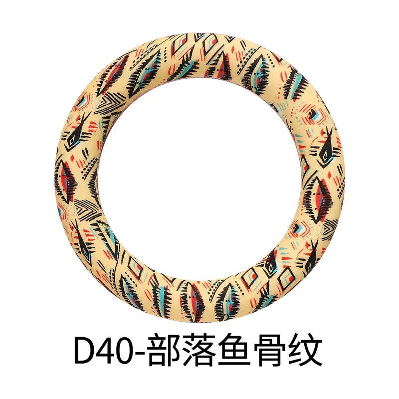 Flower Printing Silicone Circle 65mm Water Transfer Ring