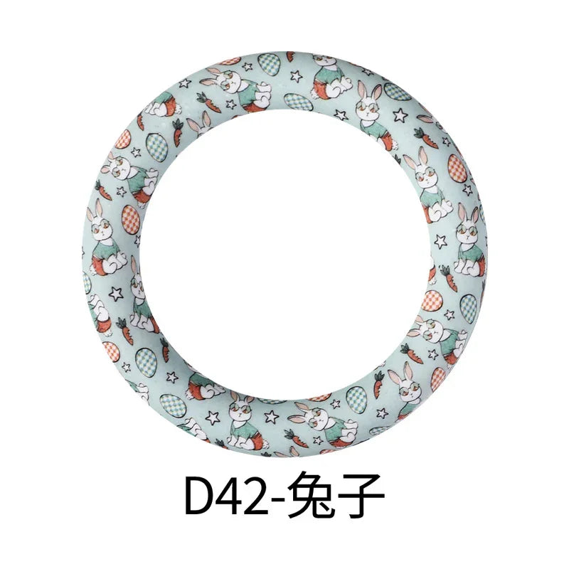 Flower Printing Silicone Circle 65mm Water Transfer Ring