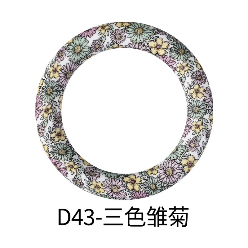Flower Printing Silicone Circle 65mm Water Transfer Ring