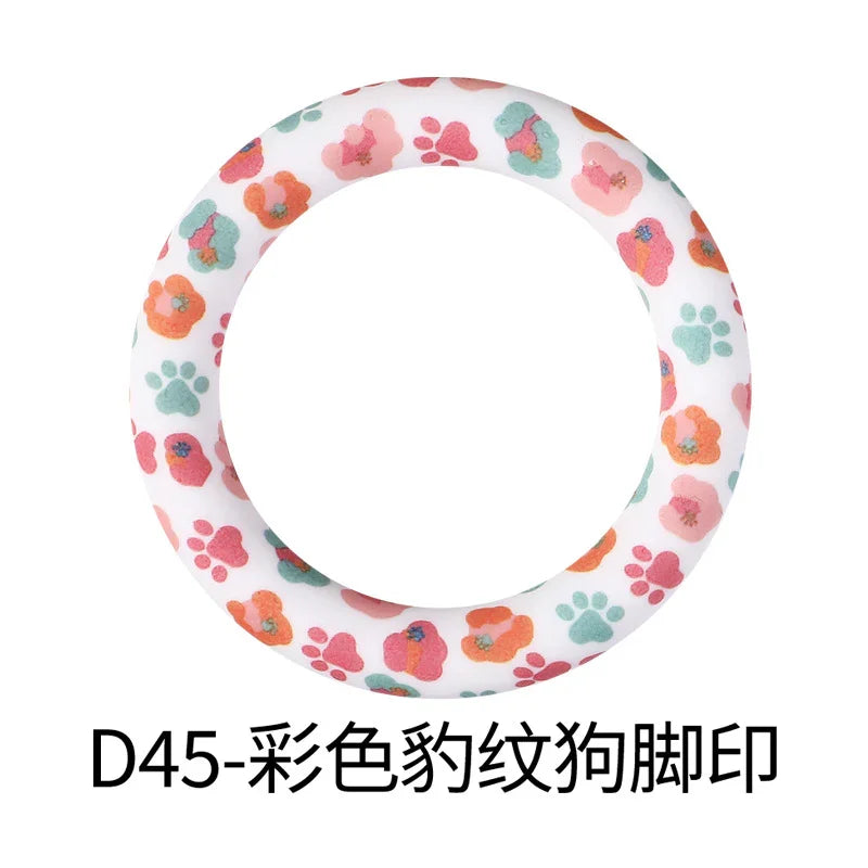 Flower Printing Silicone Circle 65mm Water Transfer Ring