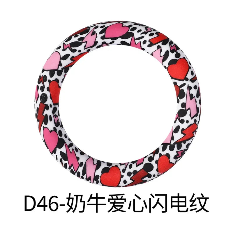 Flower Printing Silicone Circle 65mm Water Transfer Ring
