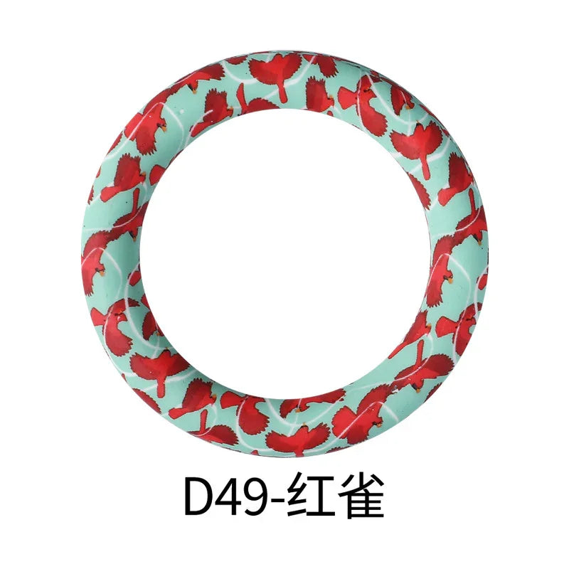 Flower Printing Silicone Circle 65mm Water Transfer Ring