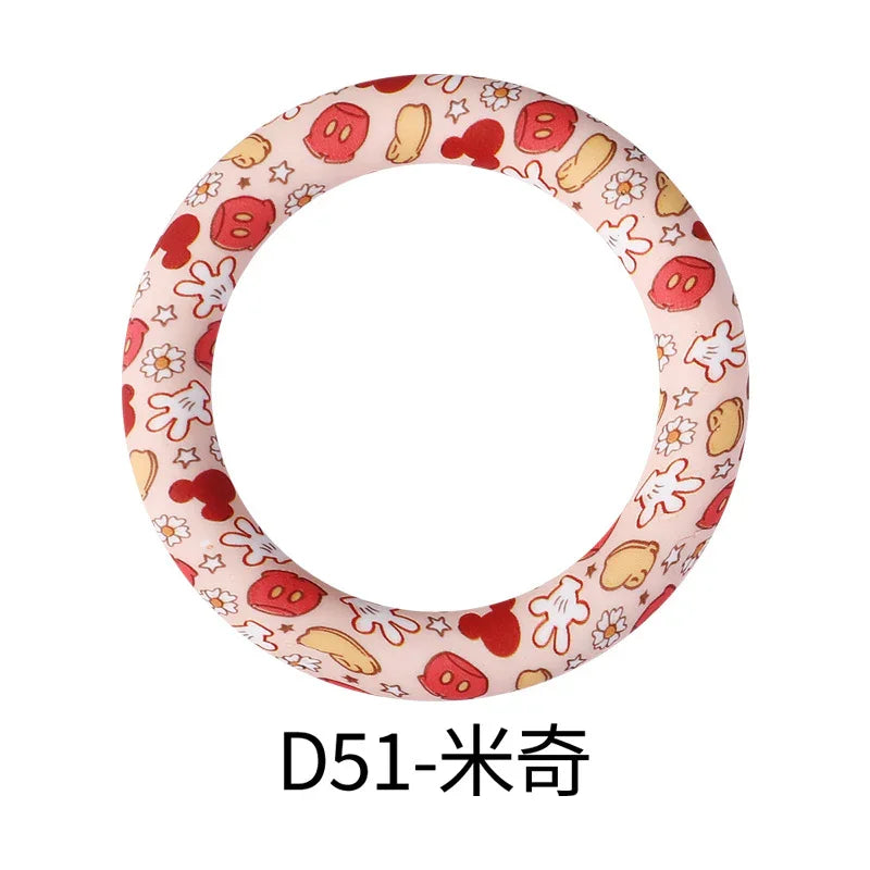 Flower Printing Silicone Circle 65mm Water Transfer Ring