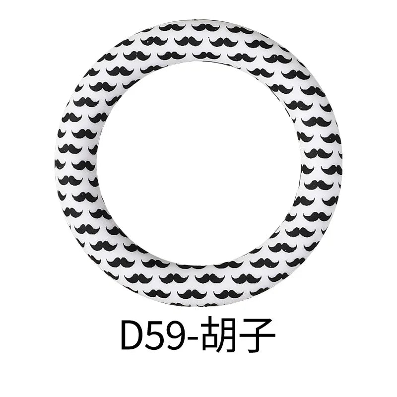 Flower Printing Silicone Circle 65mm Water Transfer Ring