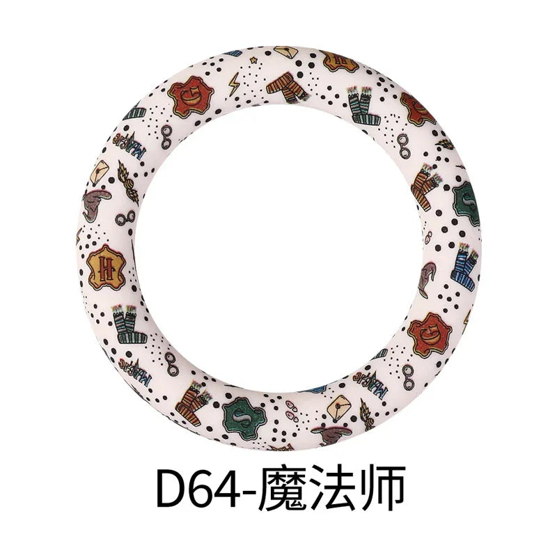 Flower Printing Silicone Circle 65mm Water Transfer Ring
