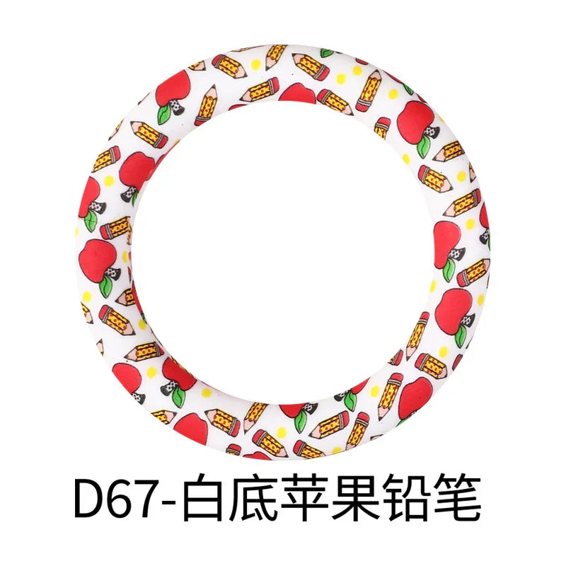 Flower Printing Silicone Circle 65mm Water Transfer Ring