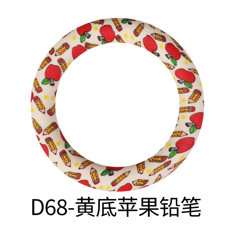 Flower Printing Silicone Circle 65mm Water Transfer Ring