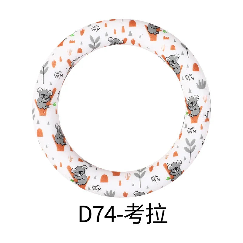 Flower Printing Silicone Circle 65mm Water Transfer Ring