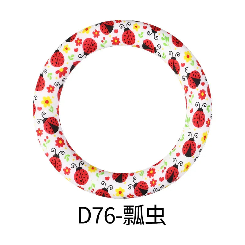 Flower Printing Silicone Circle 65mm Water Transfer Ring