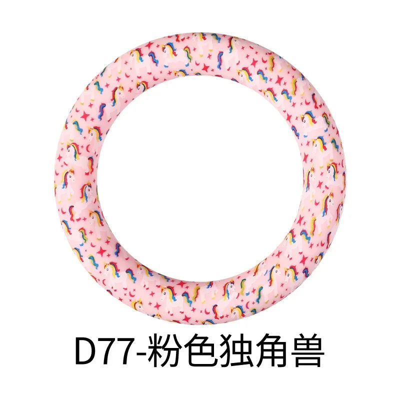 Flower Printing Silicone Circle 65mm Water Transfer Ring