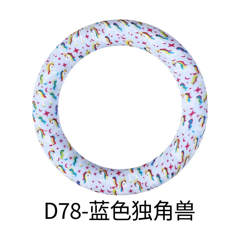 Flower Printing Silicone Circle 65mm Water Transfer Ring