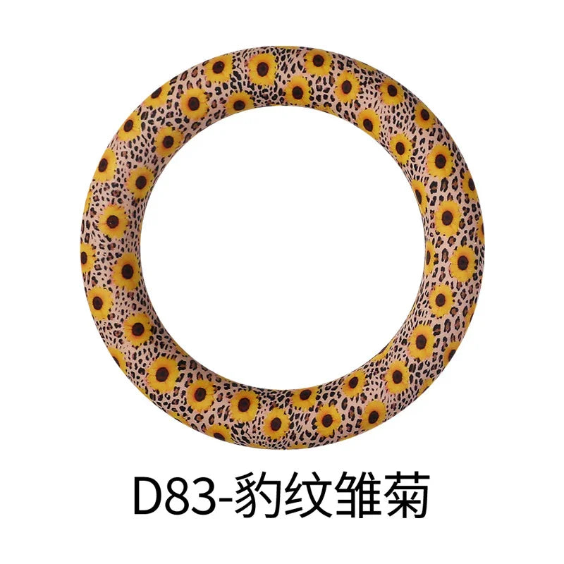Flower Printing Silicone Circle 65mm Water Transfer Ring