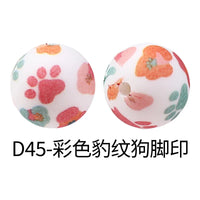 D45-Colorful Leopard Dog Footprints
