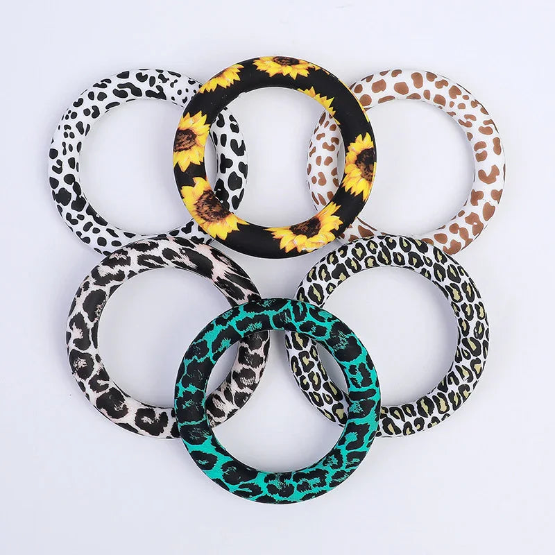 Water Transfer Silicone Ring 65mm Animal Print