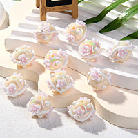 yellow pearl pink white gradient flower