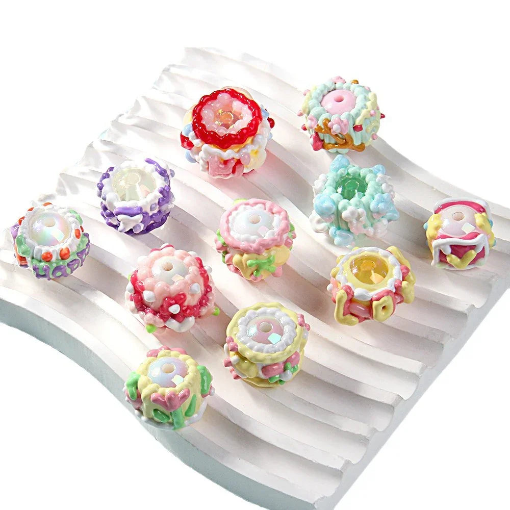 Cake Hand-painted Beads Clay Beads Mixed Beads Handmade