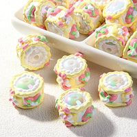 White beads yellow cream love