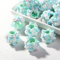 Green Bead Green Cream Powder Flower