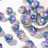 blue purple white plum blossom