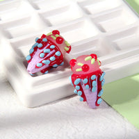 purple cone red cream red cherry frosted powder beads