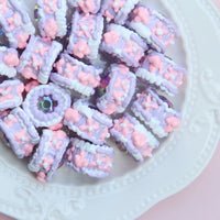 Bead Pink Purple Cream Powder Flower