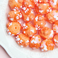 Mixed Orange Beaded Orange White Cream