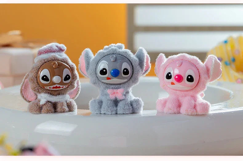 Cartoon Flocking Stilt Blind Box Doll Adorable 10 Pcs/set