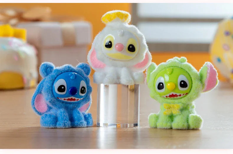 Cartoon Flocking Stilt Blind Box Doll Adorable 10 Pcs/set