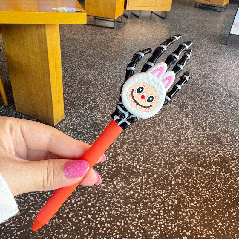 Cartoon LABU smiling face funny cute little rabbit press ballpoint pen