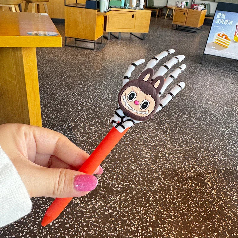 Cartoon LABU smiling face funny cute little rabbit press ballpoint pen