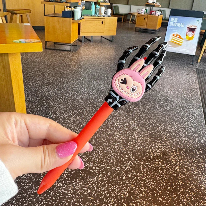 Cartoon LABU smiling face funny cute little rabbit press ballpoint pen