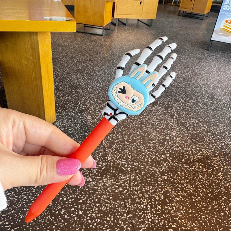 Cartoon LABU smiling face funny cute little rabbit press ballpoint pen